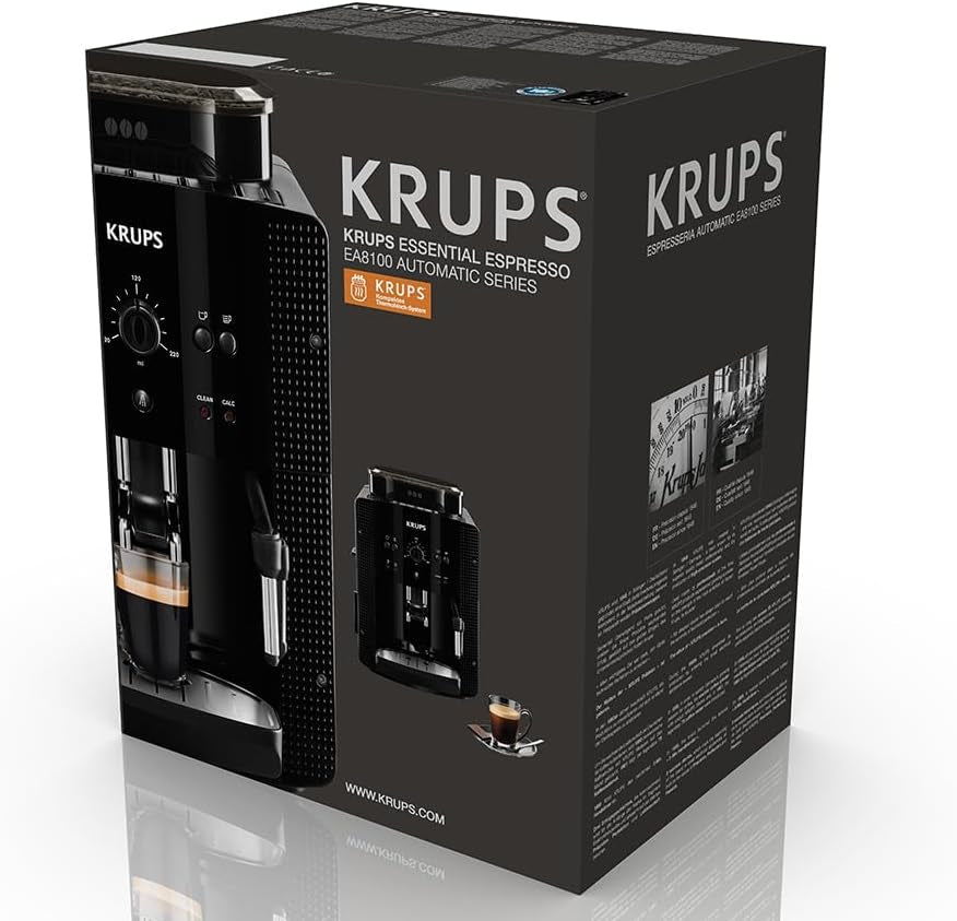 Macchina per caffè espresso Krups Roma EA81M8 1,7 L, 3 impostazioni di temperatura, 3 texture di caffè macinato, Nero