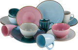 CreaTable, 22506, serie COZY DAY, set di stoviglie da 16 pezzi per 4 persone, servizio combinato in porcellana, lavabile in lavastoviglie e adatto al microonde, produzione di qualità
