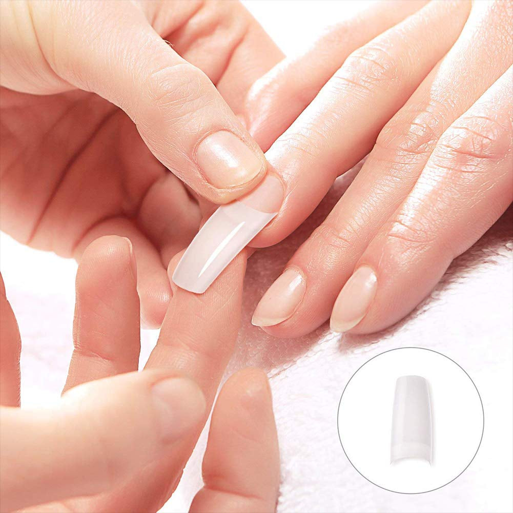 1000 pz unghie finte 10 dimensioni punte naturali per unghie punte artificiali per unghie francesi punte artificiali per unghie punte per unghie finte scatola consigli artistici per donne ragazze