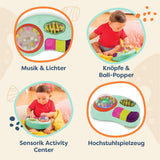 B. giocattoli - Gioco per bambini per seggiolone - Gioco a ventosa con musica, luci, suoni - Gioco sensoriale - Gioco di attività motoria per bambini - dai 6 mesi - Whirly Pop Baby Toys Naty Shop