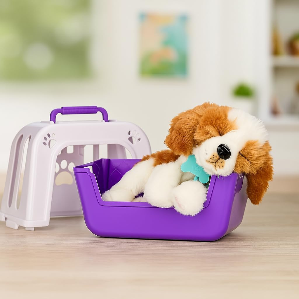 Little Live Pets My Really Real Puppy – Patch; Cucciolo interattivo; oltre 60 suoni/reazioni; aspetto realistico; 1 di 72 varianti; set da gioco con borsa per il trasporto; batterie incluse; dai 5 anni in su