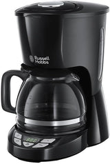 Macchina per caffè Russell Hobbs [Timer digitale, soffione per estrazione e aroma ottimali] Textures+ (da 1 a 12 tazze, caraffa in vetro da 1,25 litri, piastra riscaldante, sistema antigoccia) Macchina per caffè con filtro 22620-56