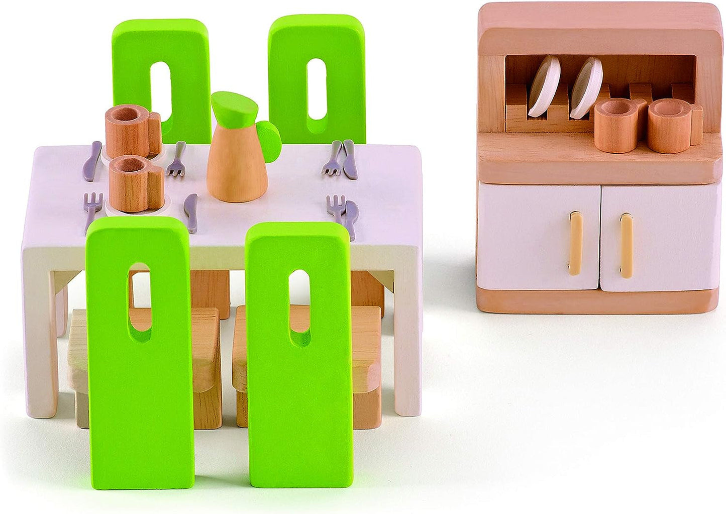 Hape E3459 - Cameretta per bambini, piccola sala da pranzo per case delle bambole Naty Shop