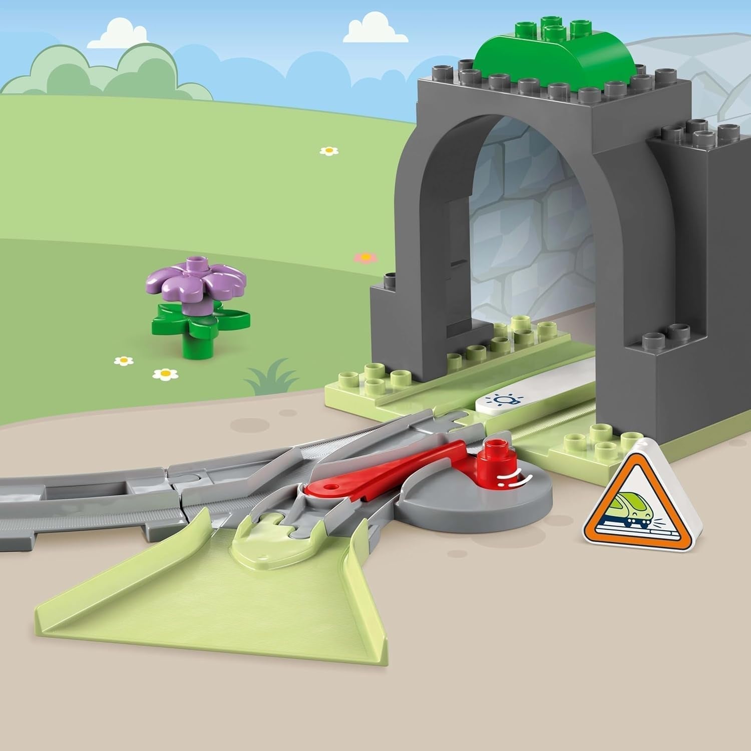 Tunnel e binari ferroviari LEGO DUPLO Town - Set di espansione, regalo per i più piccoli, incoraggia la destrezza, set da gioco per gli appassionati di veicoli di 2 anni, giocattolo didattico creativo 10425 Set di costruzione Besuche den LEGO-Store