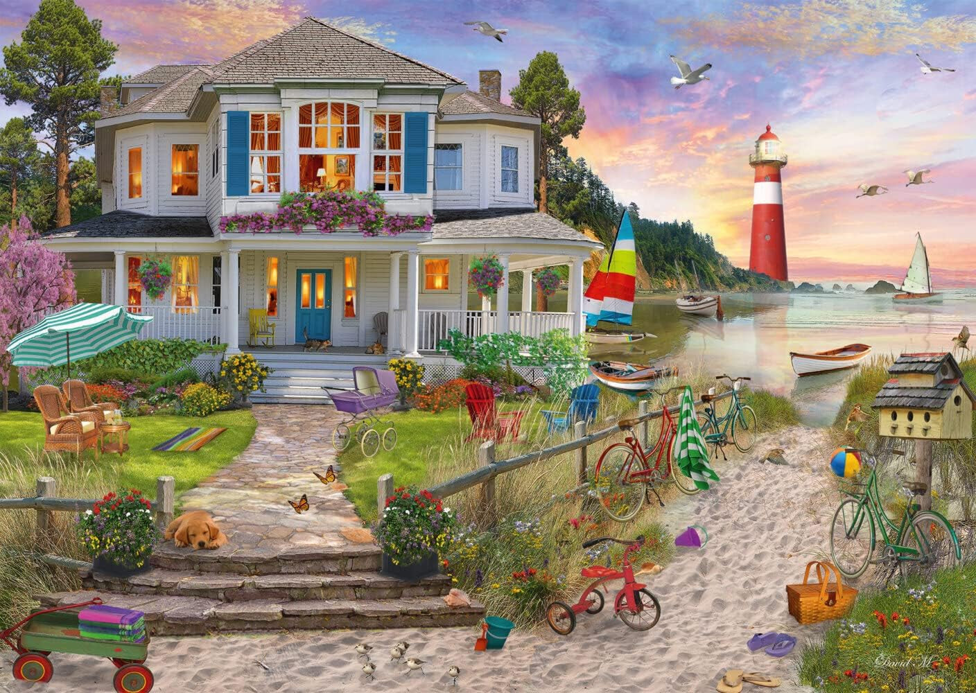 Schmidt Spiele Casa al mare, puzzle da 1.000 pezzi Puzzle Naty Shop