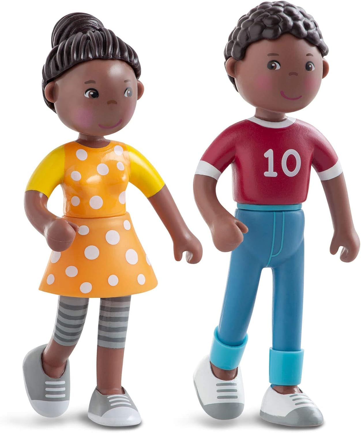 HABA 306696 - Set da gioco Little Friends Family Time, accessori flessibili per bambole, dai 3 anni in su