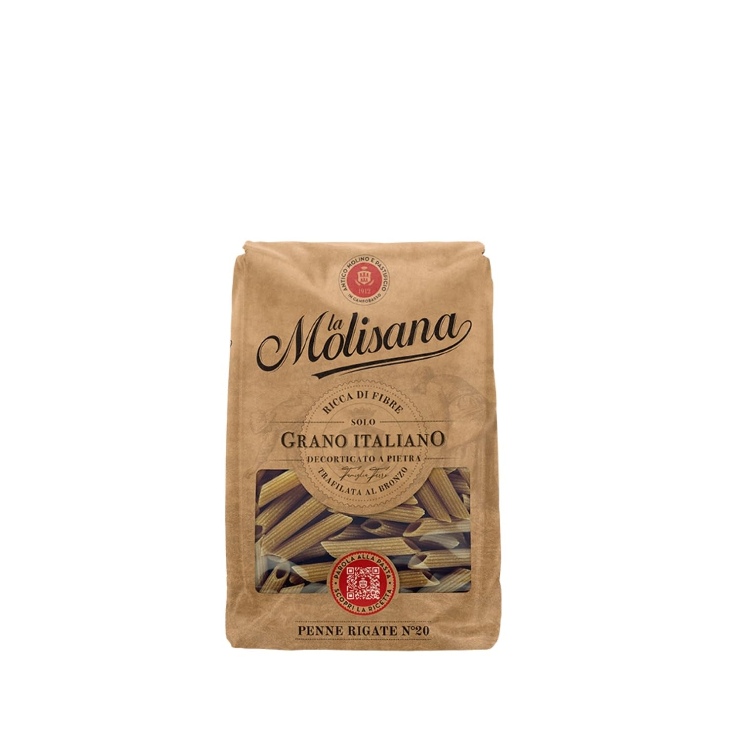 N°20 Penne Régate Integrale Patè 500 g - Lotto di 6