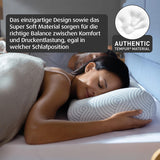 TEMPUR EASE Cuscino per Dormire in Memory Foam, Cuscino di Supporto per il Collo ergonomico per Qualsiasi Posizione del Sonno, Supporto Rigido, 50 X 31 X 10/5 cm, Cuscini Standard Bianco Naty Shop