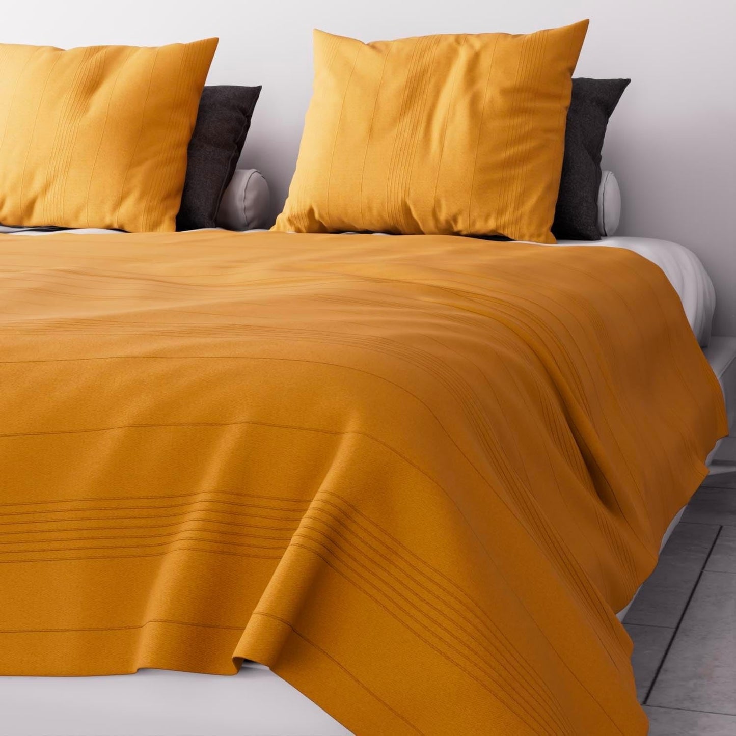 Soleil D'Ocre Adele, Copripiumino Zigzag, Copridivano dal divano, Polycoton, Blu, 220 X 240 Cm Trapunte e trapunte Naty Shop Giallo 220 X 240 Cm