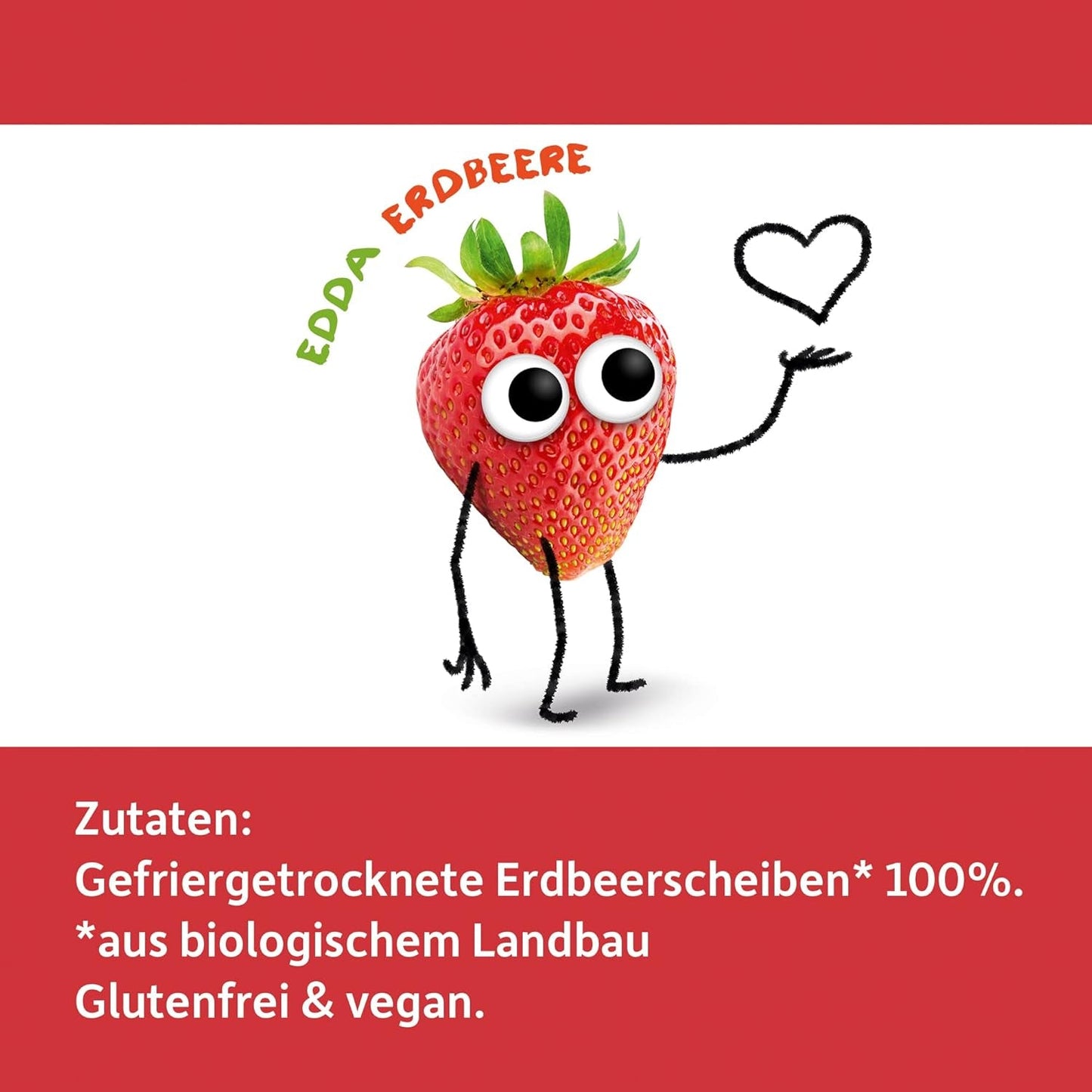 FRECHE FREUNDE Chips di frutta alla fragola bio, chips di frutta liofilizzata, frutta secca a fette al naturale senza zuccheri aggiunti, vegano, senza lattosio, senza glutine, confezione da 12 (12 x 12g)