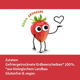 FRECHE FREUNDE Chips di frutta alla fragola bio, chips di frutta liofilizzata, frutta secca a fette al naturale senza zuccheri aggiunti, vegano, senza lattosio, senza glutine, confezione da 12 (12 x 12g)