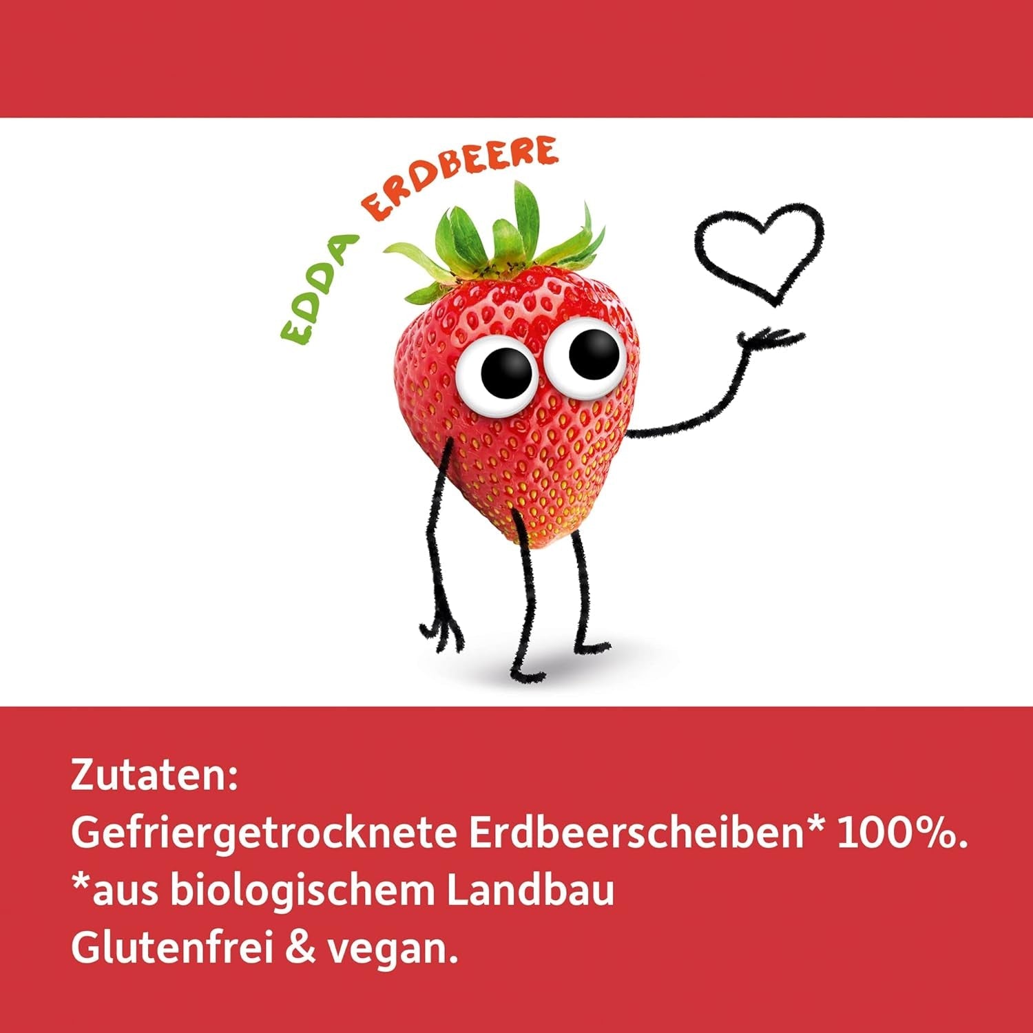 FRECHE FREUNDE Chips di frutta alla fragola bio, chips di frutta liofilizzata, frutta secca a fette al naturale senza zuccheri aggiunti, vegano, senza lattosio, senza glutine, confezione da 12 (12 x 12g)
