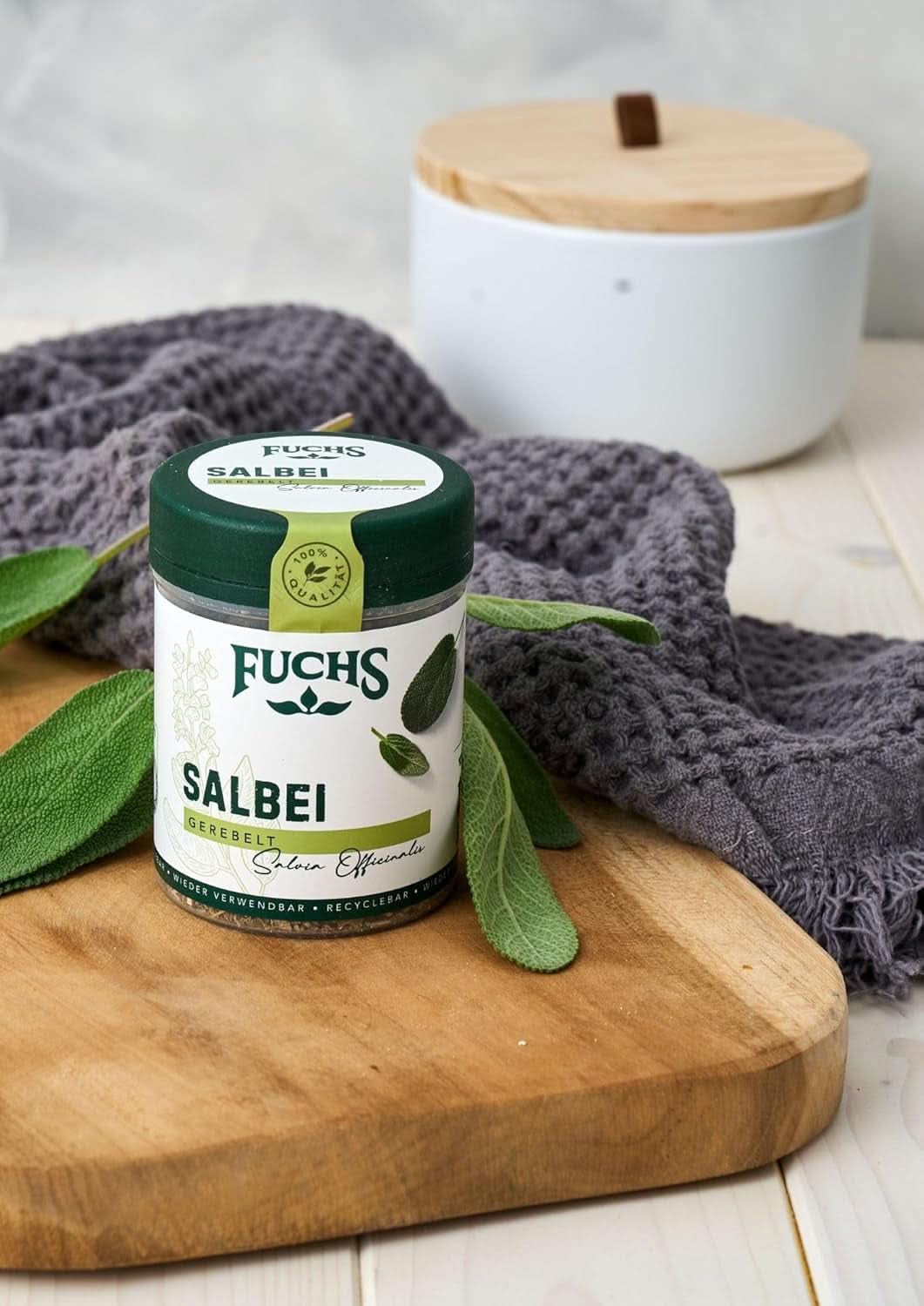 Fuchs, Salvia, Nota acida, delicatamente amaro per Ravioli o Gnocchi, 14 grammi Condimenti Naty Shop
