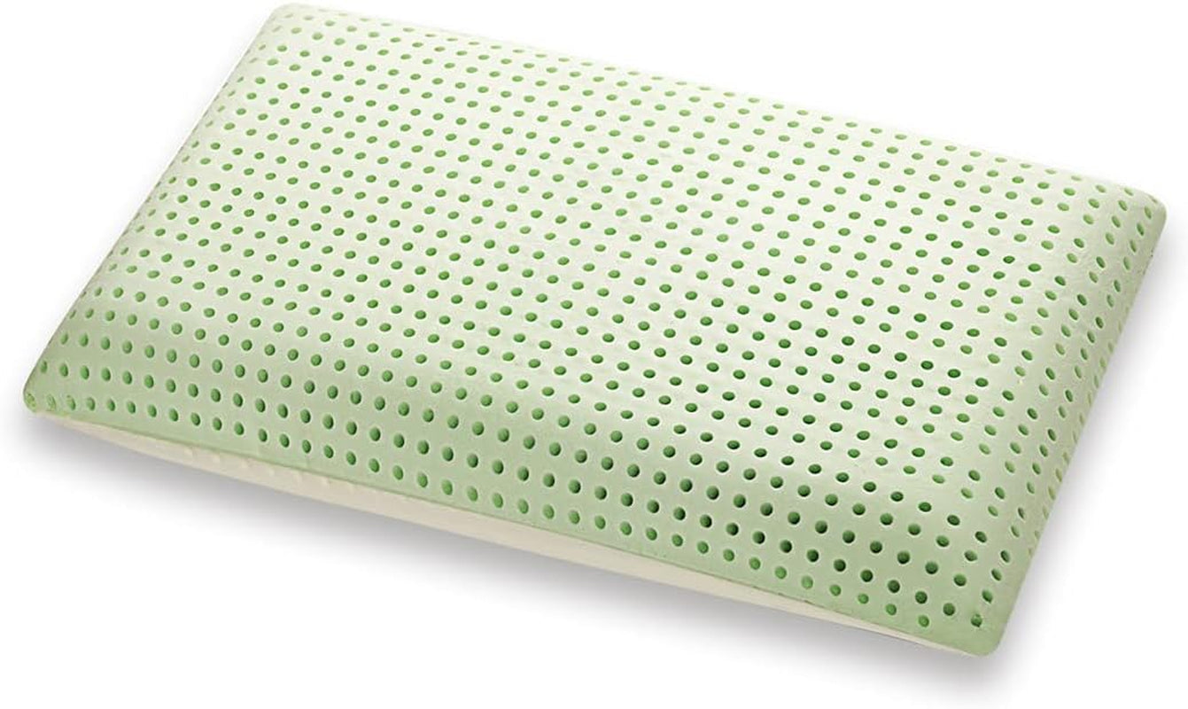 Cuscino Ortopedico Supporto Collo - Aloe Biologico - Cuscino Viscoelastico Aloe Vera Altezza 14 cm Rivestimento 100% Cotone Cuscino Visco - Cuscino Memory Foam - Made in Italy Naty Shop Cuscini Standard 1 Pezzo (1 Confezione)