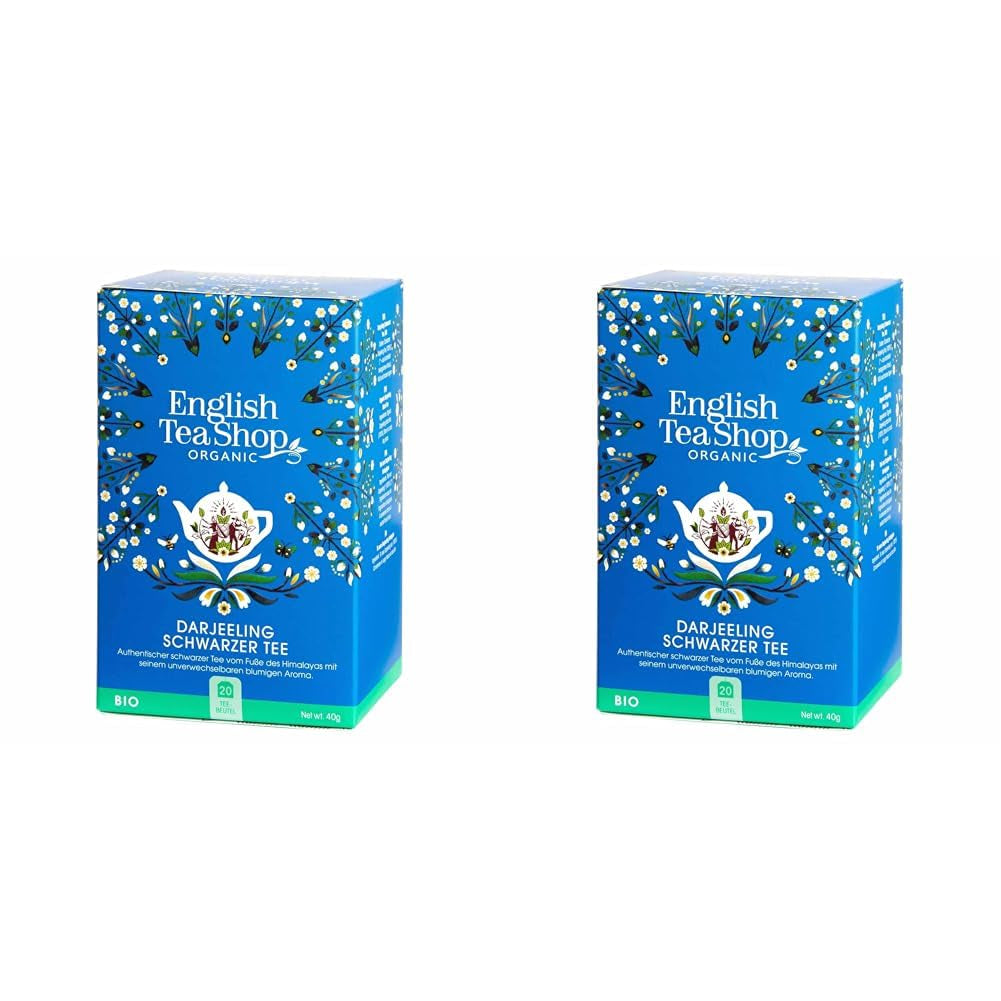 ETS - Tè nero Darjeeling, BIO, 20 bustine di tè (confezione da 2)