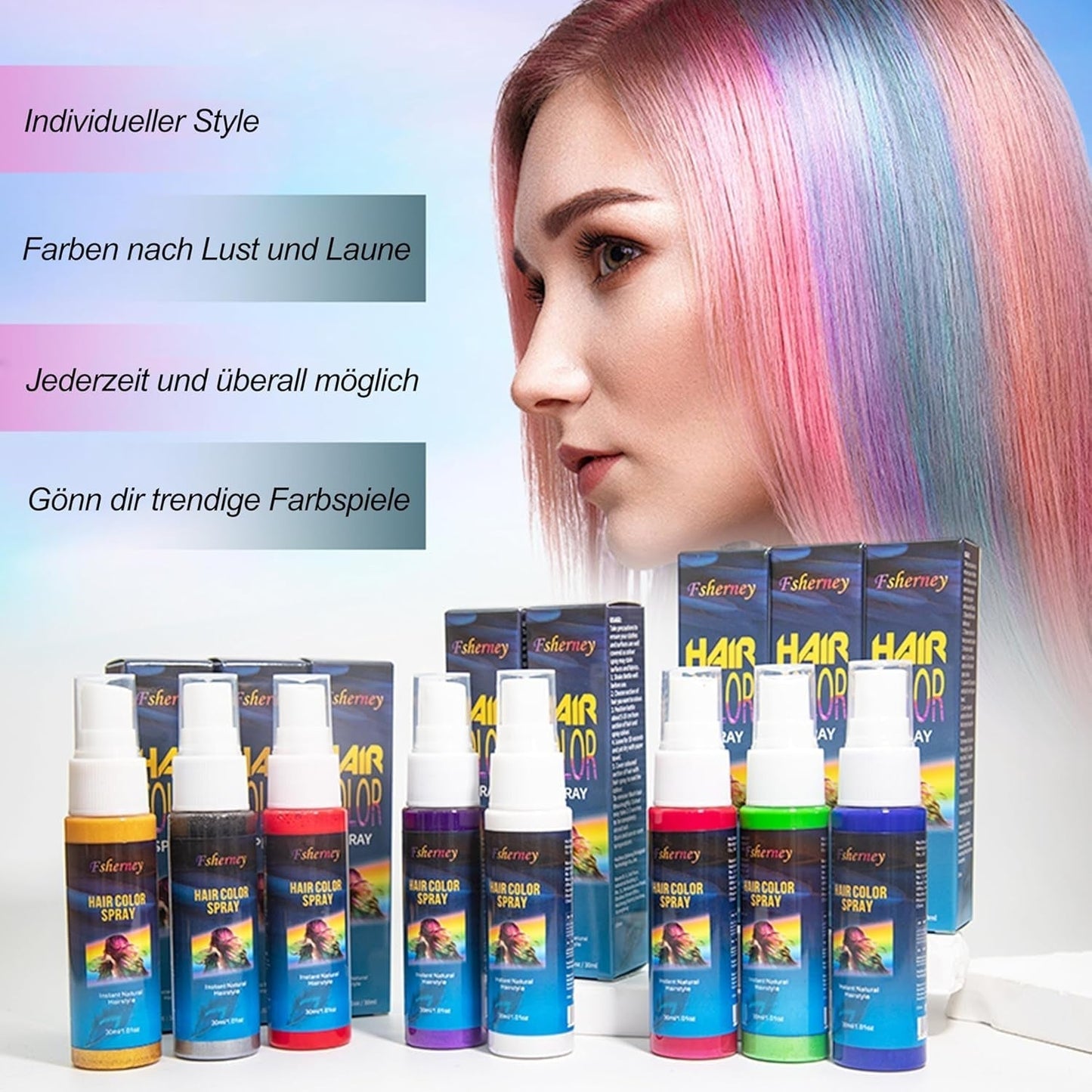 Tintura Per Capelli - Spray Colorante Per Capelli Verde Temporaneo Da 30 ml, Tintura Per Capelli Naturale Spray Colorante Per Capelli Temporaneo, Tintura Per Capelli Lavabile Per Feste Cosplay Halloween (Verde) Naty Shop Tinture Per Capelli
