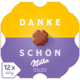Milka Little Thank You Chocolates 12 x 44g, finissimi cioccolatini alla crema al latte ricoperti di cioccolato al latte alpino (confezione da 5)