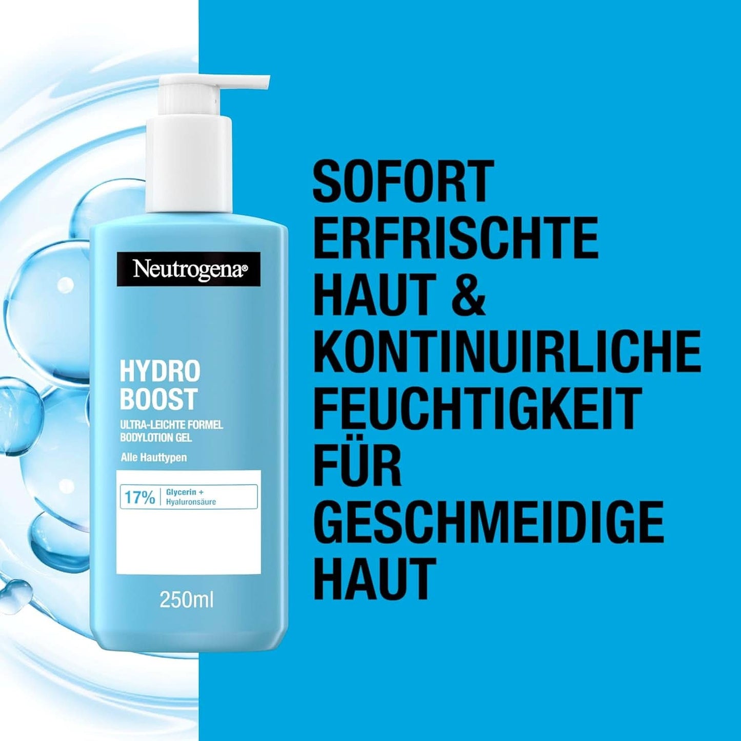 Neutrogena Hydro Boost Formula Ultraleggera Bodylotion Gel per pelli fini, 250 ml Cosmetici e Bellezza Naty Shop