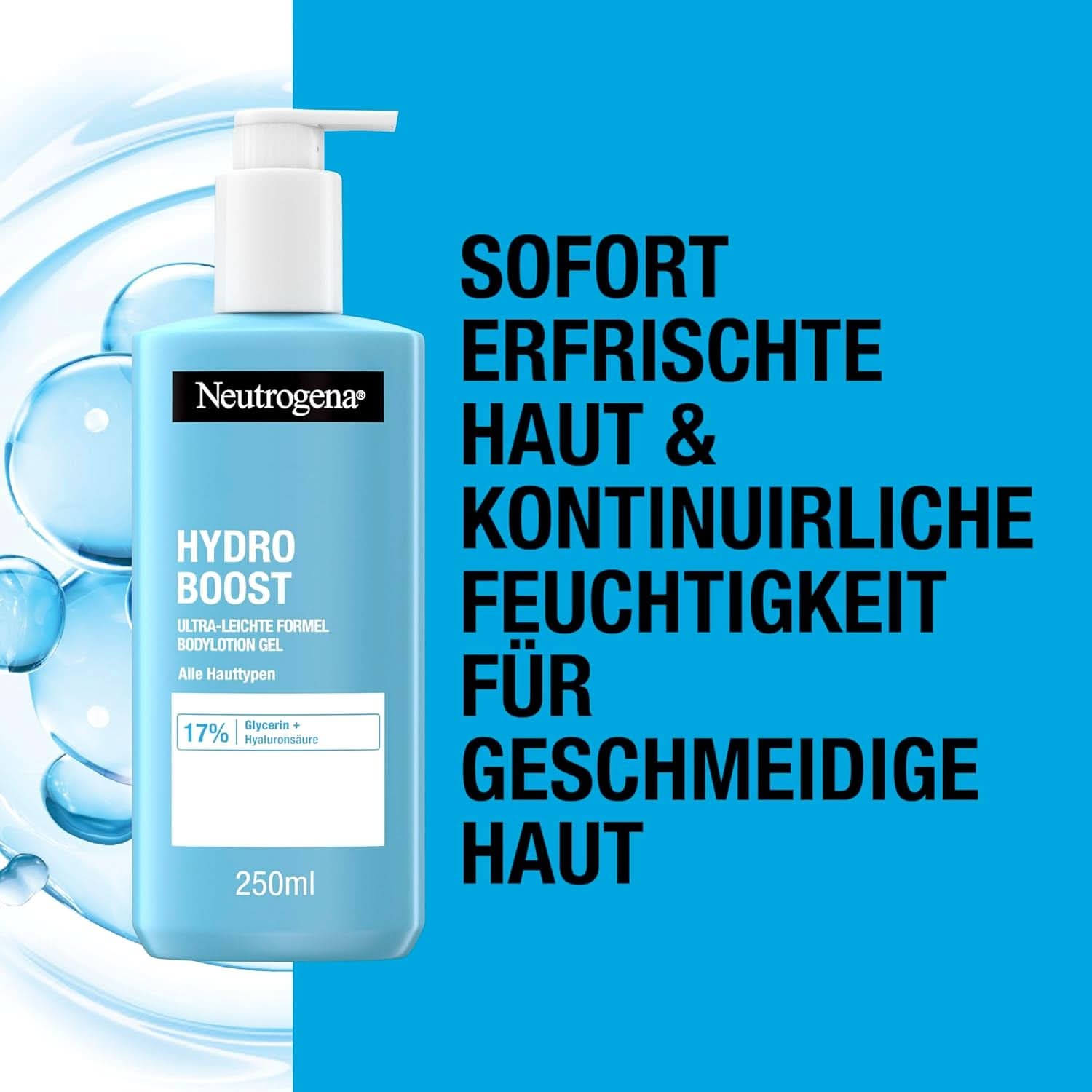 Neutrogena Hydro Boost Formula Ultraleggera Bodylotion Gel per pelli fini, 250 ml Cosmetici e Bellezza Naty Shop