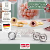 Zenker Ausstecher-Set Linzer Herz und Stern aus Edelstahl – Perfekt für Weihnachtskekse, 3-teilig, inkl. Geschenkverpackung, spülmaschinengeeignet und rugginefrei – Il negozio di dolciumi di Natale