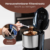 Caffettiera Clatronic® con caraffa thermos per 8–10 tazze di caffè (ca. 1,2 l) | Caffettiera con filtro in acciaio inox | Caraffa termica a doppia parete | Nessuna perdita di temperatura | Caffettiera 800 W | KA3805