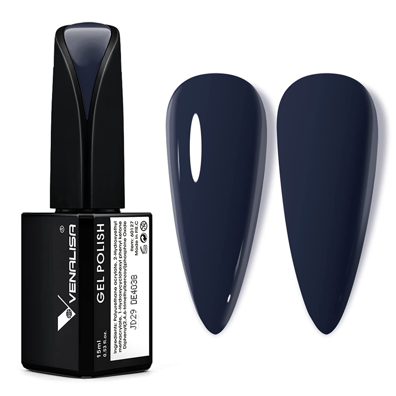 VENALISA Smalto per unghie UV arancione corallo 15ml Smalto per unghie gel per lampada UV per unghie Modelli di smalto gel arancione corallo trasparente per design delle unghie fai da te