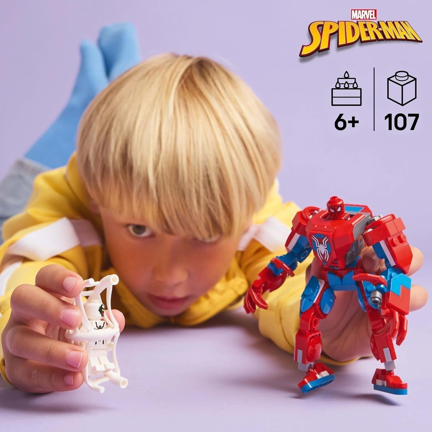 LEGO Marvel Spider-Man Mech vs. Anti-Venom - Giocattolo da supereroe con 2 minifigure - Action figure con braccia, gambe e dita mobili - Regalo per ragazzi e ragazze dai 6 anni in su 76308 Besuche den LEGO-Store Building Sets