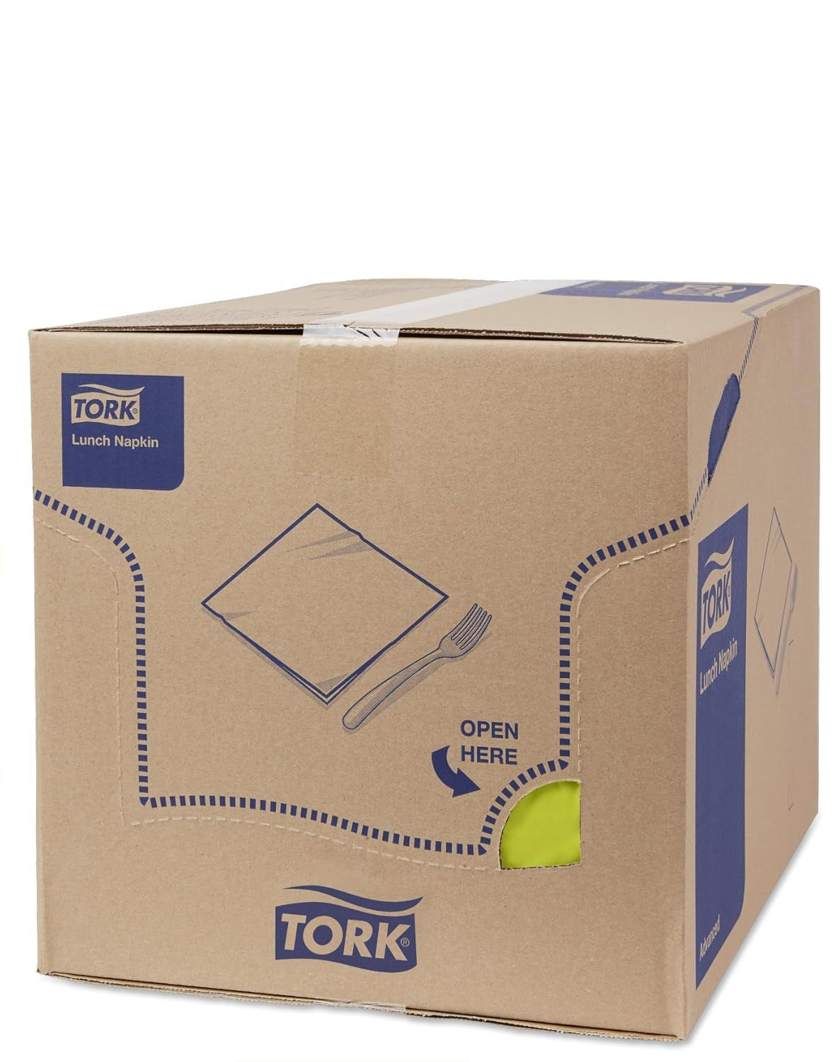 Tork 477840 Tovaglioli pranzo color lime / Tovaglioli a 2 veli per piccoli pasti o snack / Qualità avanzata / Tovaglioli di carta 10 X 200 (2000) / 32,6 X 33 cm (L X P) / Piega 1/4