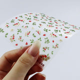 JMEOWIO 3D Nagelsticker Blume Nerdbeerenail Art Sticker Self-klebend Nagelaufkleber 5D Stereoscopico Decorazione Nageldesign Zubehör 1 Blatt