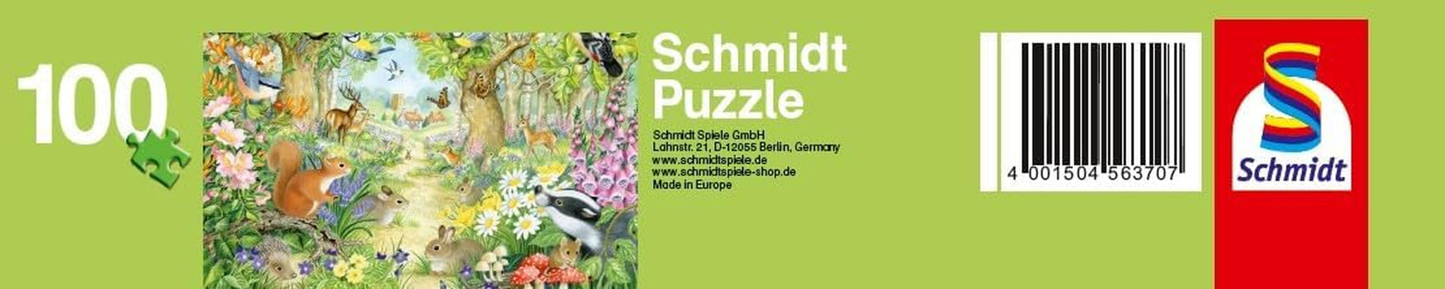 Schmidt Spiele 56370 Animali nella foresta, puzzle per bambini, 100 pezzi Puzzle Naty Shop