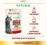 almo nature HFC Natural - Cibo umido per gatti - con pollo - Qualità umana, Senza glutine, Monoproteico - 55g, conf. da 6