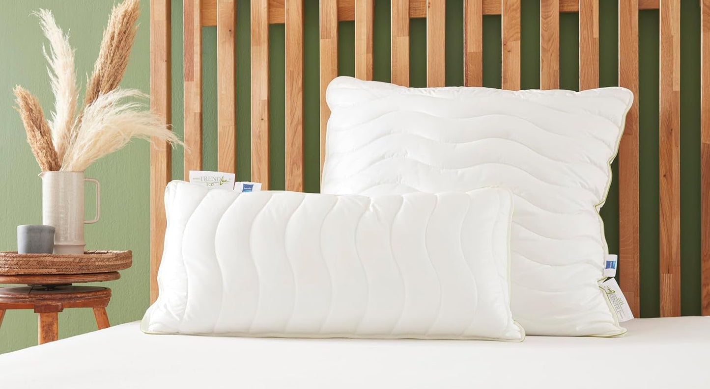 Badenia Trendline Eco Cuscino Aerelle Blu 80 X 80 Cm, bianco, certificato Oeko-Tex, prodotto secondo lo standard di qualità tedesco Naty Shop cuscini standard 80 X 80 Cm