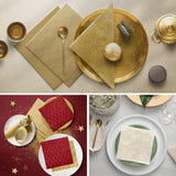 ZAMPA - Tovaglioli 3 Veli (33 X 33 Cm) I 20 Pezzi I Perfetti per Compleanni, Feste, Matrimoni, Comunioni e Festività I Tovaglioli di Carta Colorata - Occasioni Speciali, Soprammobili I Ispirazione Classica (Oro)