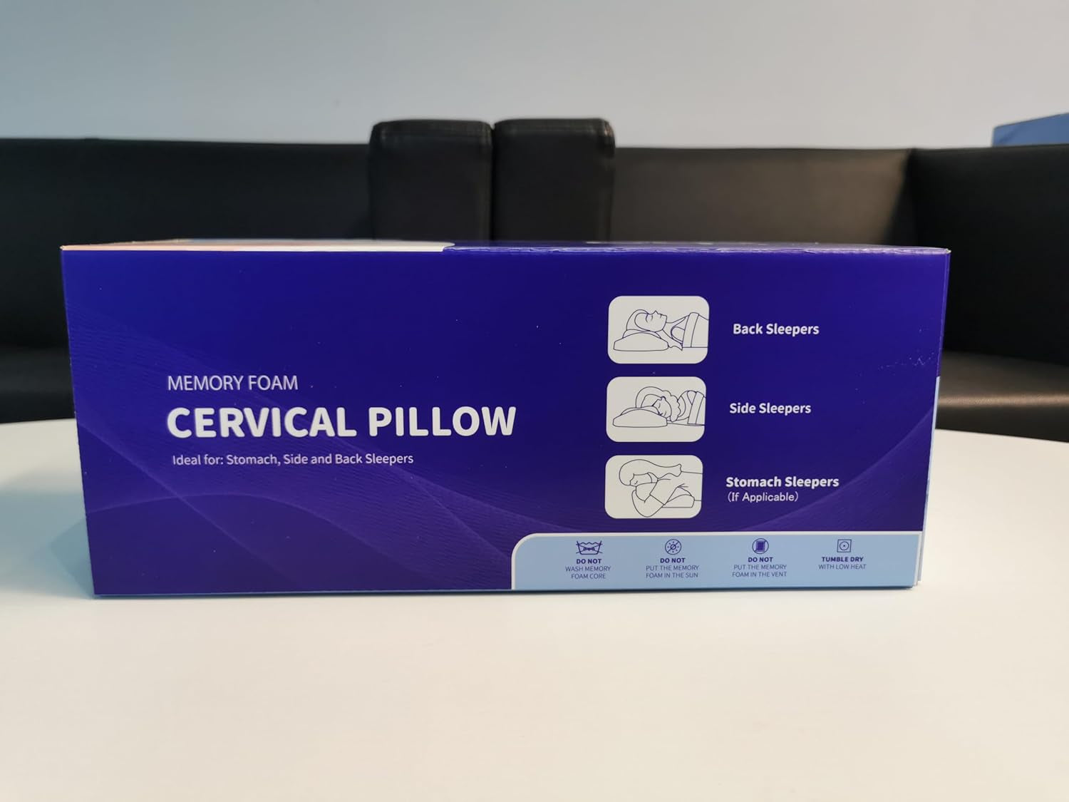 Cuscino per dolore al collo, cuscino ergonomico ortopedico per il collo, cuscino in memory foam addominale laterale posteriore, cuscino antirussamento per uomini e donne (62 * 34,5 * 12/8 CM) Cuscini ortopedici cervicali Naty Shop