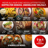 Friggitrice ad aria calda Tefal Dual Easy Fry con due camere, capacità 5,2/3,1 litri, due cassetti indipendenti, 7 programmi Elettrodomestici Naty Shop