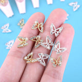 20 pz. Glitter Farfalla Ciondoli per Unghie, Strass per Nail Art, Pietre per Unghie, Farfalla Nail Art, Strass, Ciondoli per Unghie di San Valentino, Decorazione Fai da Te per Custodia per Cellulare