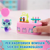 DREAMWORKS GABBY DOLLS HOUSE - Pacchetto mobili Meerkätzchen Bobble Kitty, figura di gatto con mobili e accessori per casa delle bambole, dai 3 anni in su