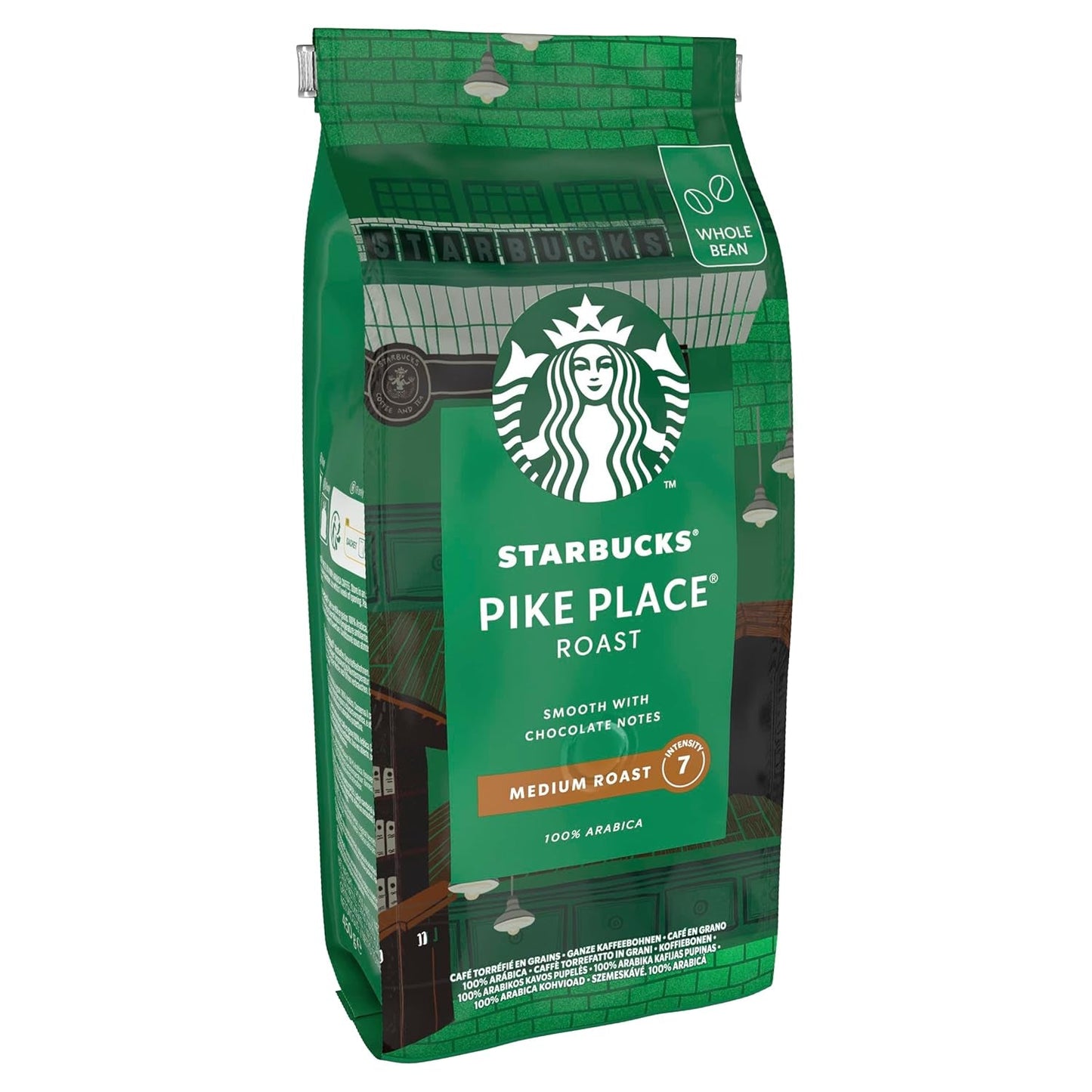 STARBUCKS Pike Place Arrosto, Mittlere Röstung, Ganze Kaffeebohnen 450g (confezione da 4)