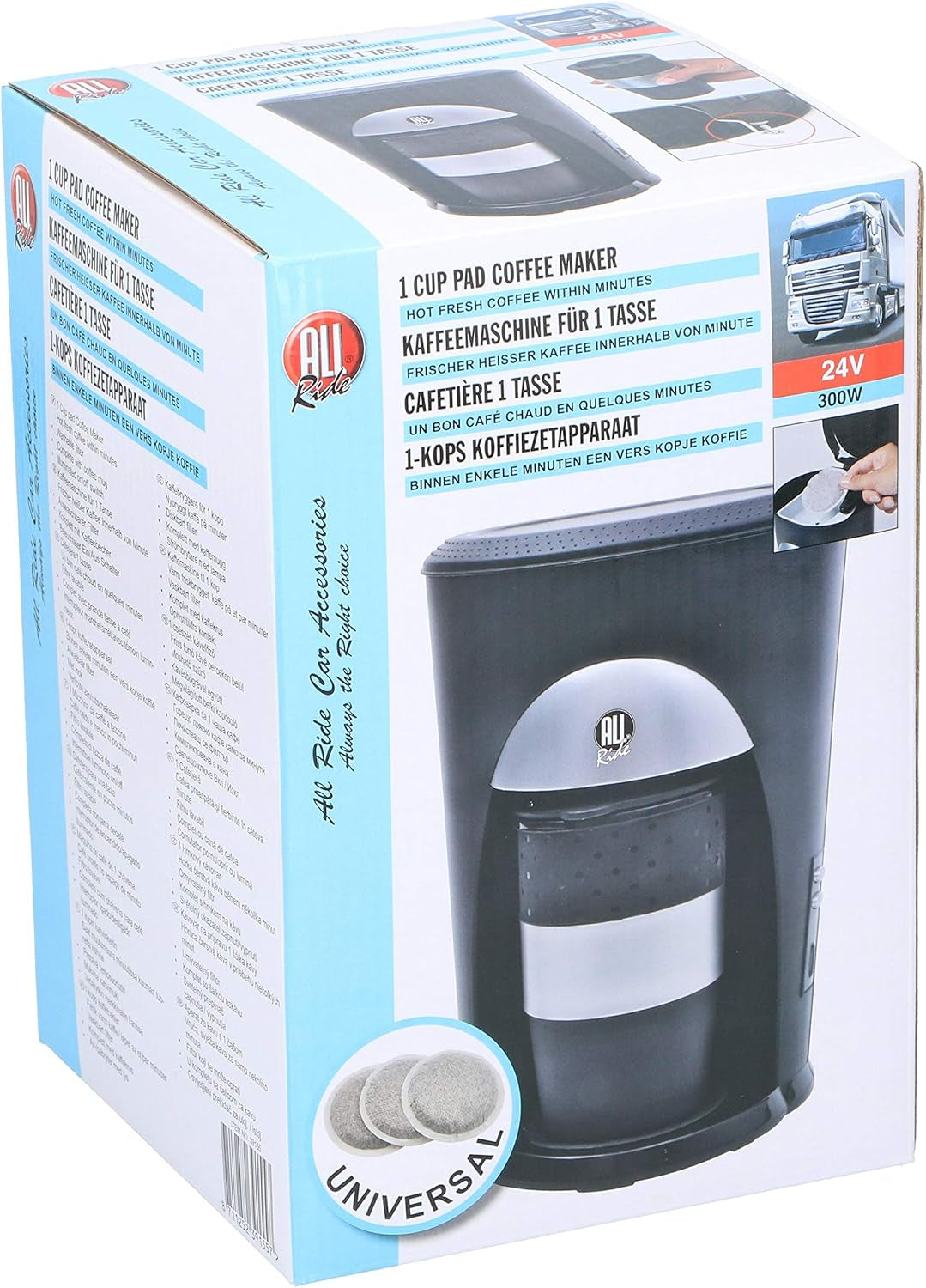 Espresso - Caffè - Caffè da asporto - Car Truck 24V - Aktiva 300W - Tampone per 1 tazza - incl. tazza