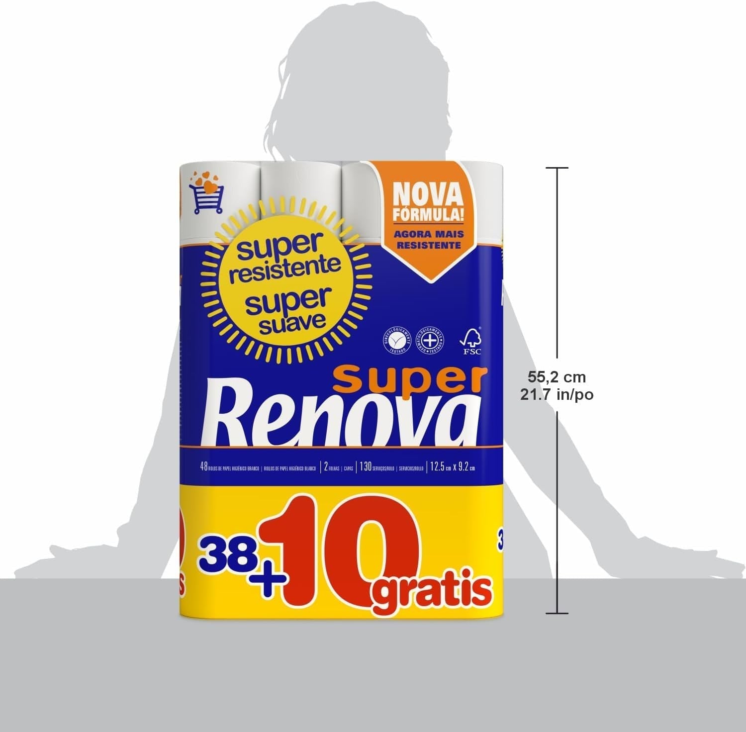 Carta igienica Renova Super Prom - 48 rotoli bianchi