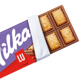 Milka LU – Cioccolato al latte alpino con croccanti biscotti LU – 87g