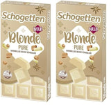 Schogetten Blonde Pure I Cioccolato bianco con caramello I 100 g I porzionato singolarmente (confezione da 2)