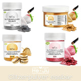 He-Ju Colorante alimentare liquido oro metallizzato 25 ml, glitter commestibile per bevande e alimenti (Oro metallizzato, 25 ml)