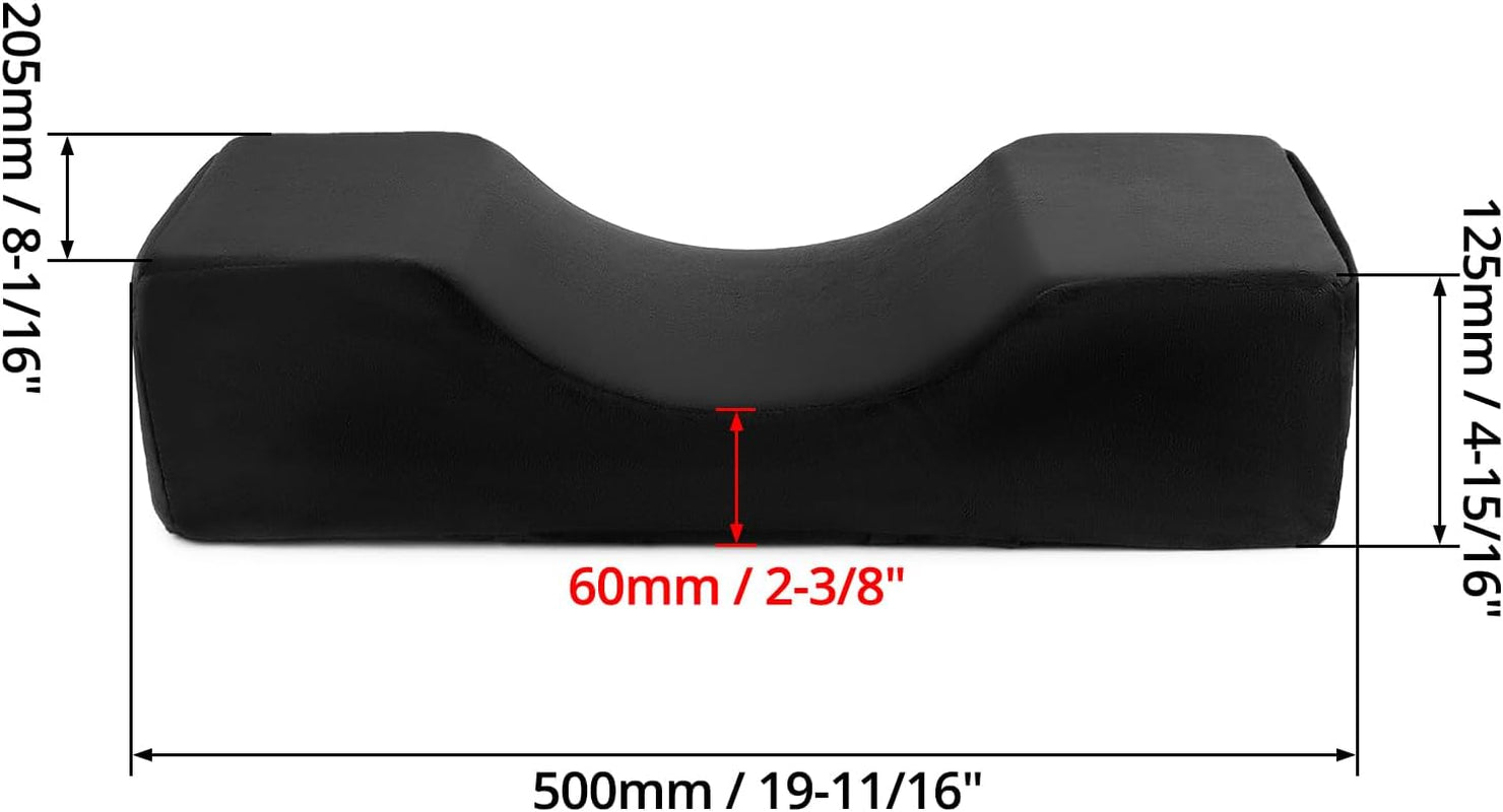 QWORK® Cuscino per ciglia, Cuscino per trucco di bellezza a forma di U, Cuscino ergonomico per ciglia per allungamento, Cuscino per ciglia in memory foam per uso domestico in salone di bellezza (Nero) Cuscini ortopedici cervicali Naty Shop