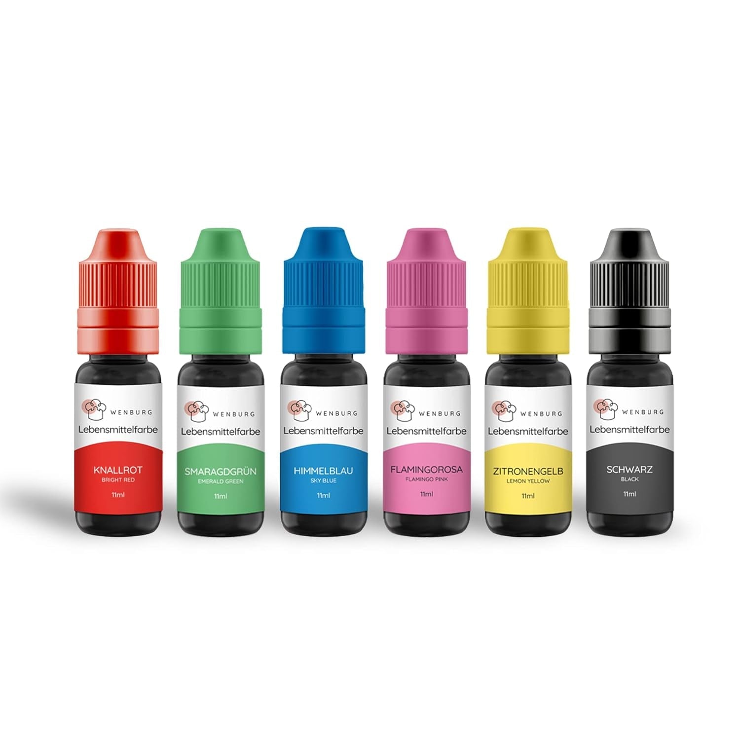 Colorante alimentare Wenburg, glitter, 11 ml, concentrato, prodotto in UE, liquido. Per colorare impasti, bevande, aromi, slime - colorante alimentare glitter oro - colorante torta oro - glitter oro