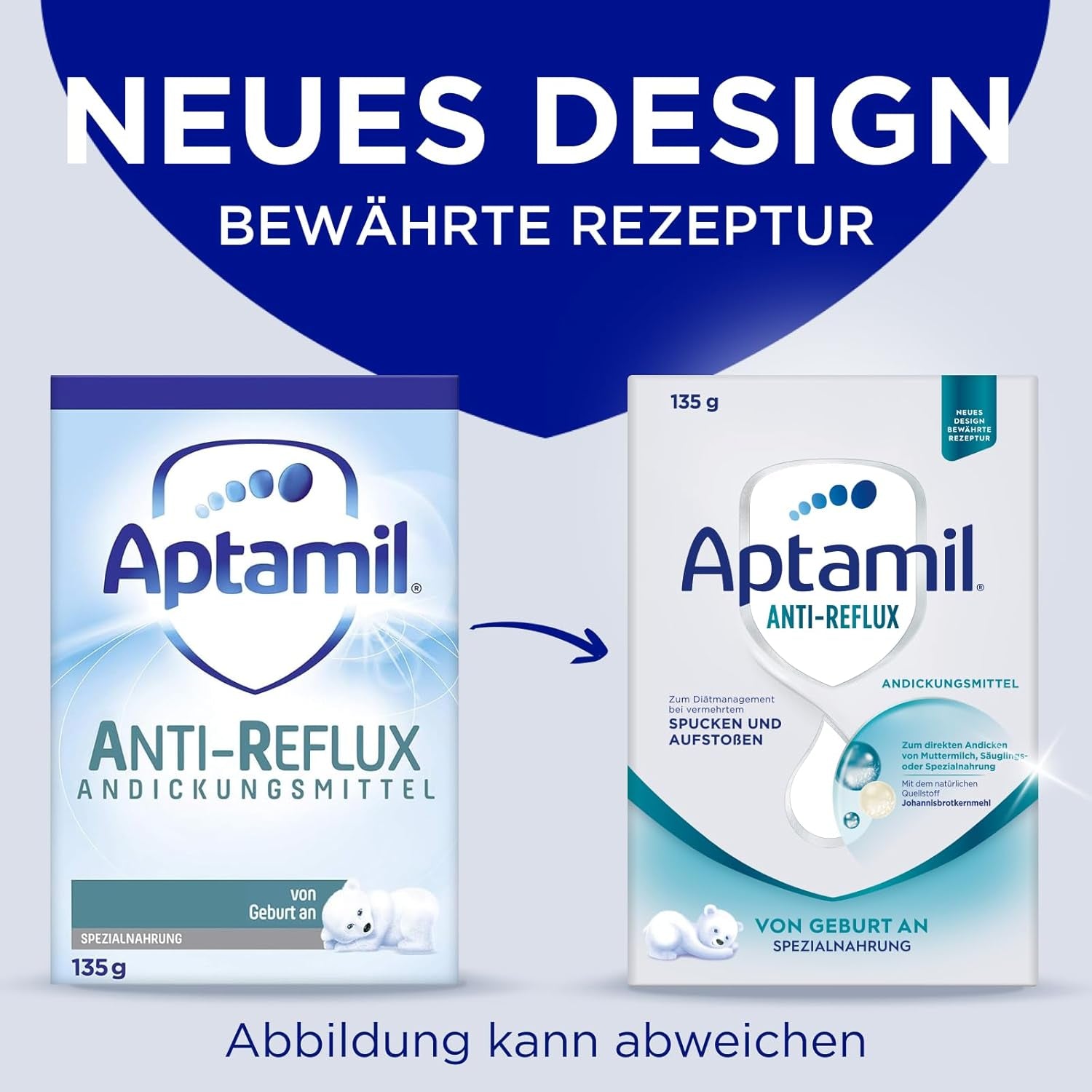Aptamil Anti-Reflusso - Formula completa dalla nascita Gestione dietetica Vomito e rigurgito Alimenti per bambini Latte in polvere 6 x 135 g