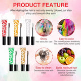 Tintura per capelli temporanea per bambini, 5 colori, lavabile, mascara, gesso per capelli, tintura per capelli Naty Shop