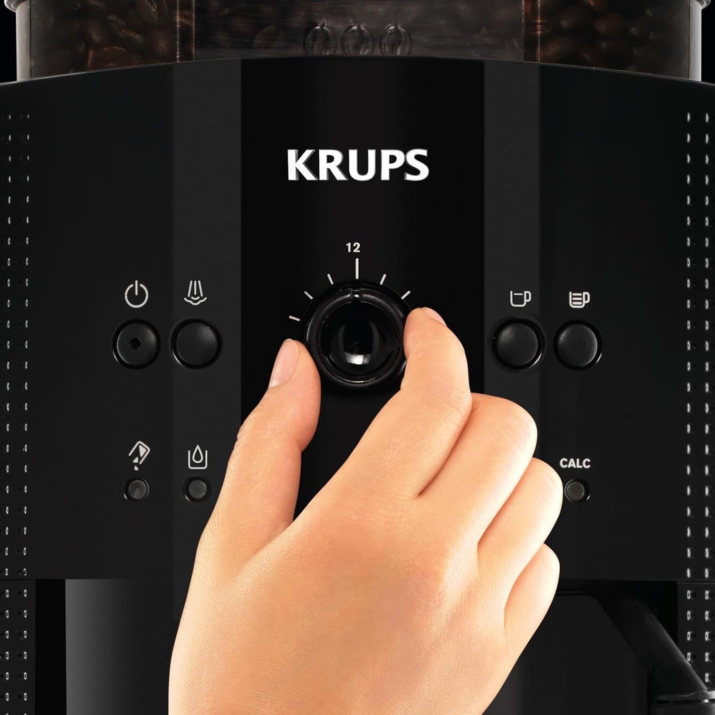 Macchina per caffè espresso Krups Roma EA81M8 1,7 L, 3 impostazioni di temperatura, 3 texture di caffè macinato, Nero