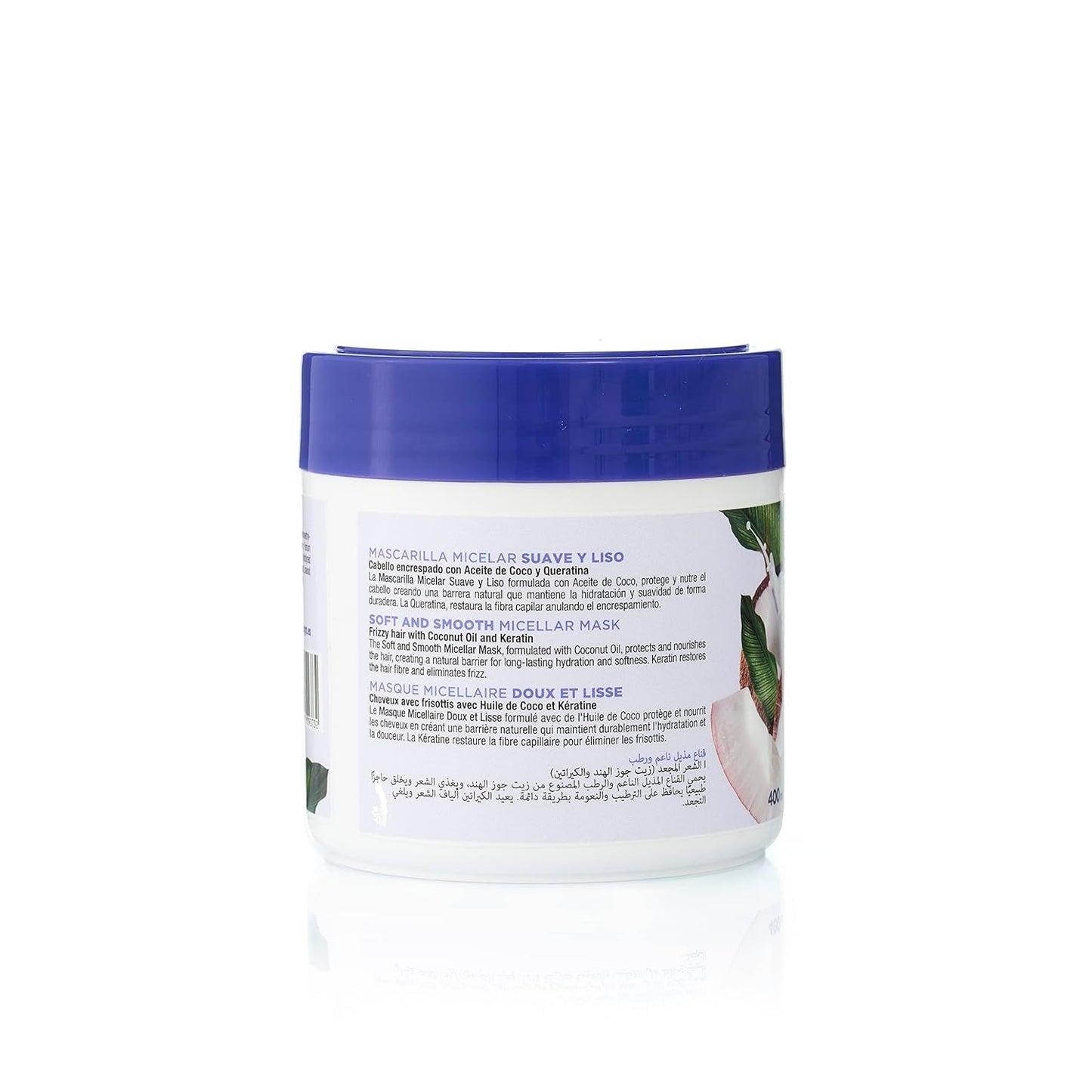 Maschera tulipano nero, morbida e liscia, maschera per capelli Naty Shop da 400 ml