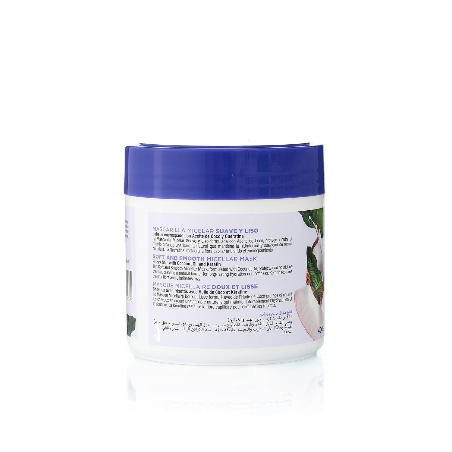 Maschera tulipano nero, morbida e liscia, maschera per capelli Naty Shop da 400 ml